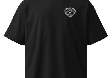 Unisex organic oversized high neck t-shirt