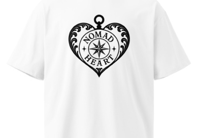 Unisex organic oversized high neck t-shirt